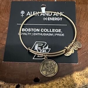 Alex and Ani Boston College NEW Gold Charm Bracelet